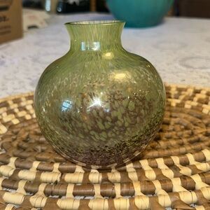 Vintage Handblown Murano Glass Speckled Bud Vase.